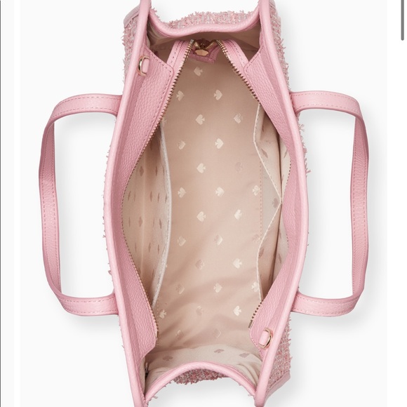 Kate Spade tweed medium top zip satchel - Picture 2 of 2